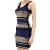 Nevada Love Kleid enges Minikleid schwarz lila beige.