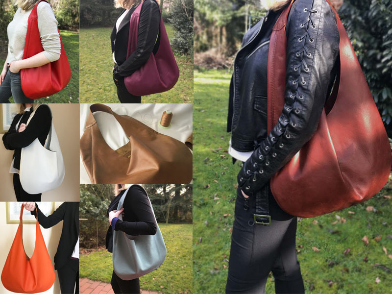 Frühling und Sommerfarben - von der Natur inspiriert. Hobo Ledertaschen passend zum Frühling und Sommer. Große minimalistischen Henkeltaschen in weiß, rot, orange, lila, minze blau und kastanien braune pull-up Ledertaschen.