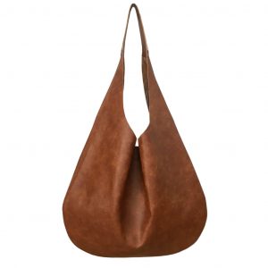 Vintage Ledertasche cognac Hobo bag. Antik Optik fleckig Große minimalistische Ledertasche Shopper. Damentasche für jeden Tag.