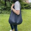 Hobo Bag Ledertasche blau Damen Schultertasche gross